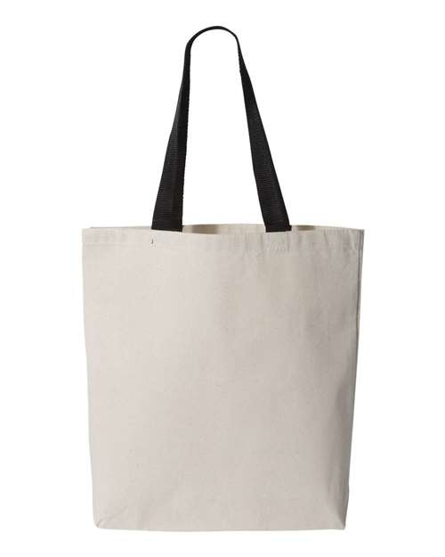 11L Canvas Tote with Contrast - Color Handles - Cabcity Shop